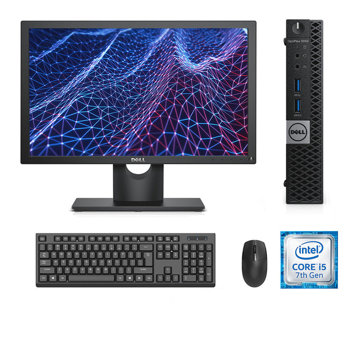 REFURBISHED - DELL OPTIPLEX 5050 MINI PC - I5 7500T - 8GB DDR4 - 256GB SSD - 19.5INCH - DELL - E2016H - LED - COMPUTER SET