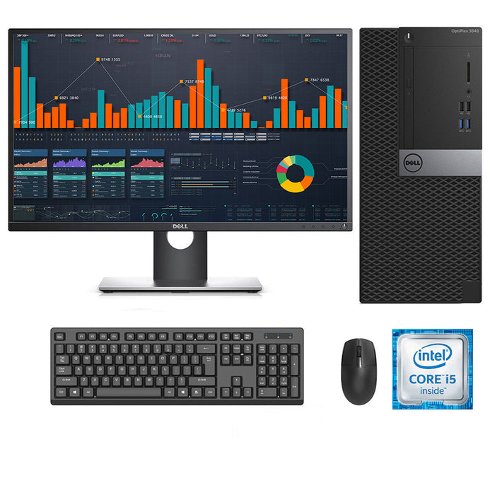 REFURBISHED - DELL OPTIPLEX 3040 MINI TOWER - I5 6500 - 8GB DDR3 - 256GB SSD - 23INCH - DELL - P2317H - LCD - COMPUTER SET
