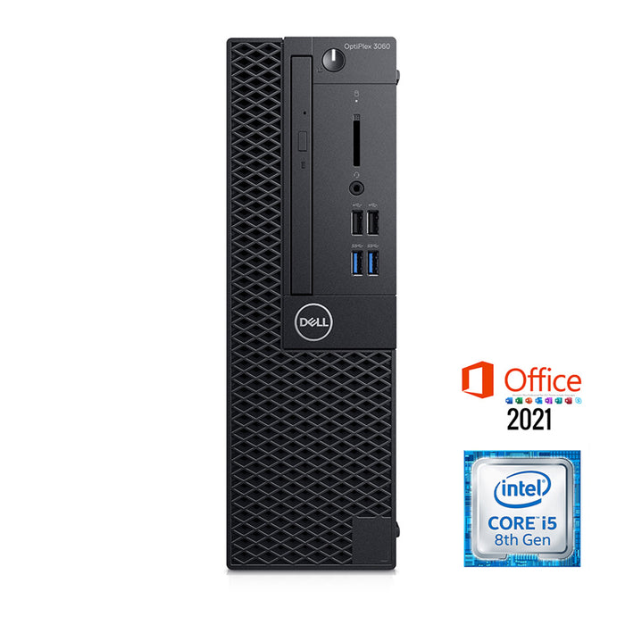 REFURBISHED - DELL OPTIPLEX 3060 SFF - I5 8400 - 16GB DDR4 - 256GB NVME SSD - MS OFFICE 2021 - COMPUTER