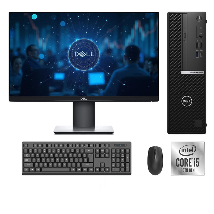 REFURBISHED - DELL OPTIPLEX 5080 SFF - I5 10500 - 10TH GEN - 16GB DDR4 - 256GB NVME SSD - 23 INCH - DELL- P2319H - LED - COMPUTER SET