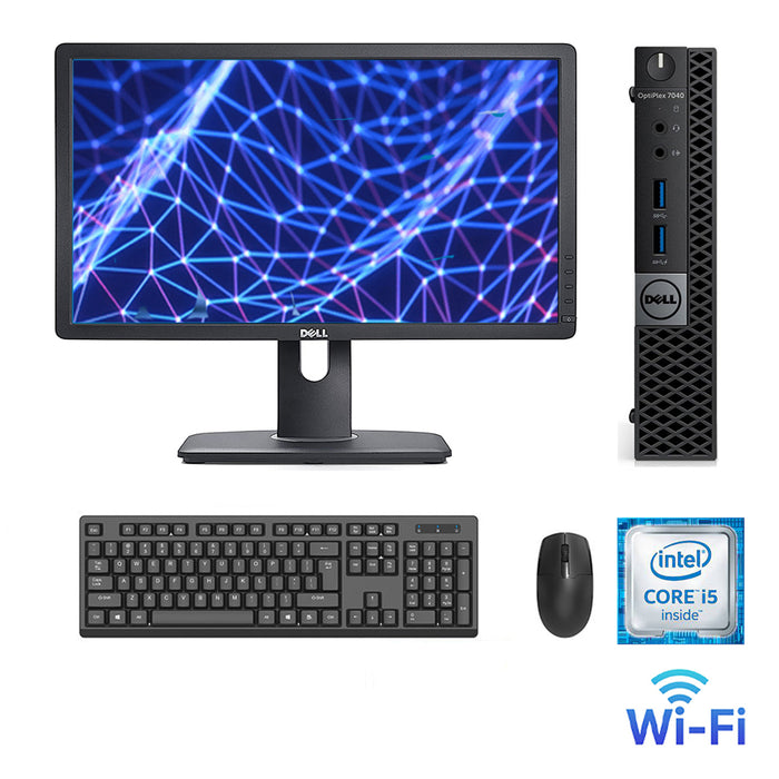 REFURBISHED - DELL OPTIPLEX 7040 MINI PC - I5 6500T - 16GB DDR4 - 256GB M.2 SSD - 23INCH - DELL - U2312HMT - LCD - COMPUTER SET
