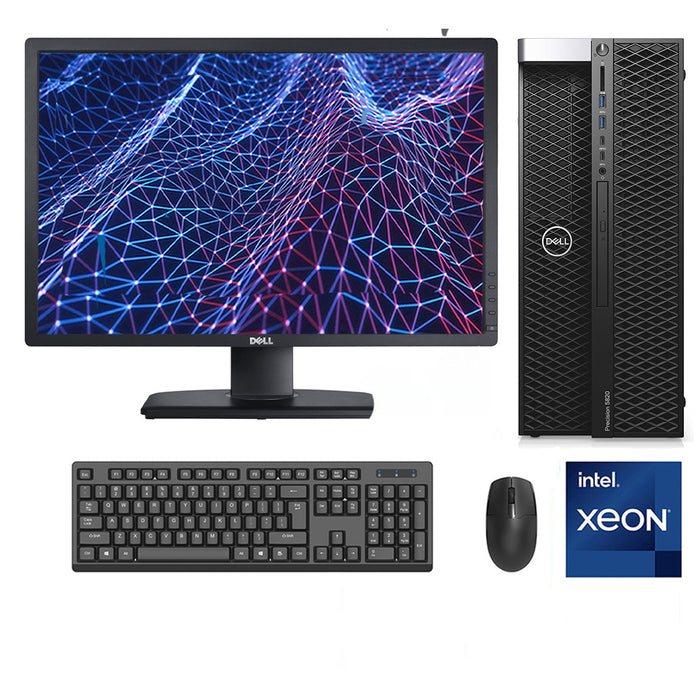 REFURBISHED - DELL PRECISION 5820 - XEON - W-2123 - 64GB DDR4 - 256GB SSD - 2GB AMD RADEON PRO WX 2100 - 22 INCH - U2212H DELL - LCD - COMPUTER SET - AUTOCAD WORKSTATION