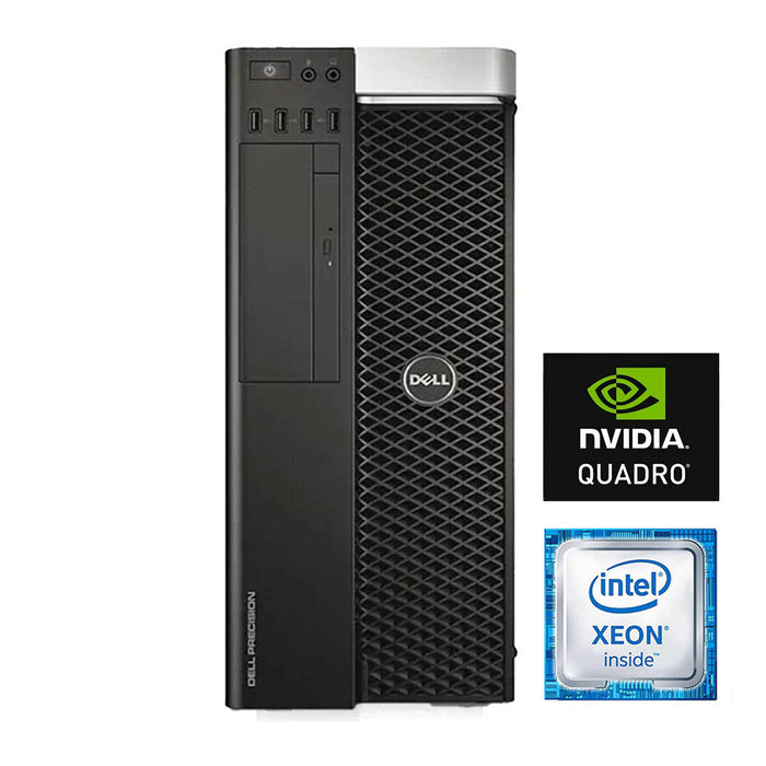 REFURBISHED - DELL PRECISION T3600 TOWER WORKSTATION - XEON E5-1650 - 64GB DDR3 - 256GB SSD + 1TB HDD - NVIDIA QUADRO 4000 - COMPUTER