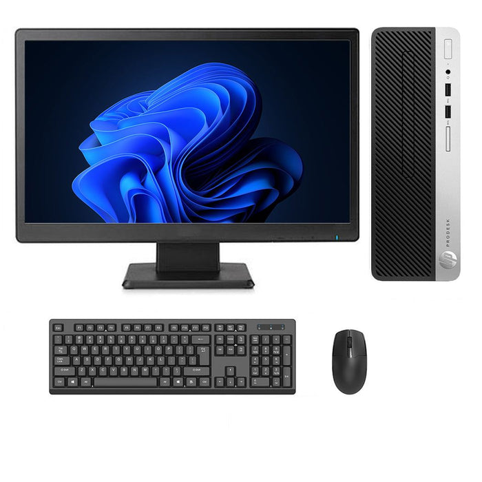 REFURBISHED - HP PRODESK 400 G4 SFF - I5 7500 - 8GB DDR4 - 256GB SSD - 19INCH - HP - LCD - COMPUTER SET