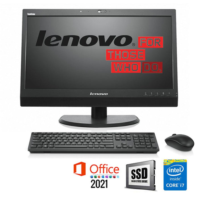 REFURBISHED - LENOVO THINKCENTRE M93Z - I7 4770S - 8GB DDR3 - 256GB SSD - 23 INCH - MS OFFICE 2021 - ALL IN ONE - C-GRADE