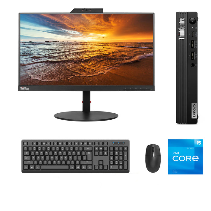 REFURBISHED - LENOVO THINKCENTRE M70Q GEN 3 - MINI PC - I5 12400T - 16GB DDR4 - 512GB NVME SSD - 21.5INCH - LENOVO - T22V - COMPUTER SET