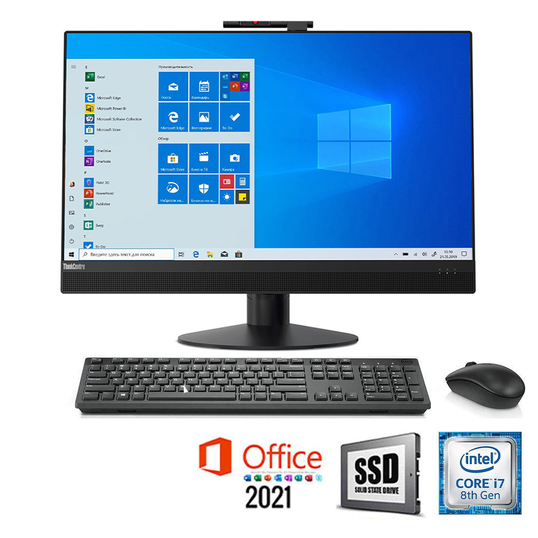 REFURBISHED - LENOVO THINKCENTRE M920Z - I7 8700 - 16GB DDR4 - 512GB NVME SSD - 24 INCH - MS OFFICE 2021 - ALL IN ONE - B-GRADE
