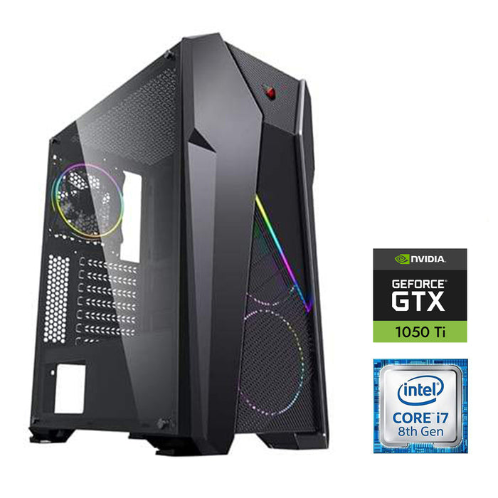 REFURBISHED - RAIDMAX i328 TOWER - I7 8700 - 16GB DDR4 - 256GB SSD - 4GB NVIDIA GEFORCE GTX 1050 TI - COMPUTER