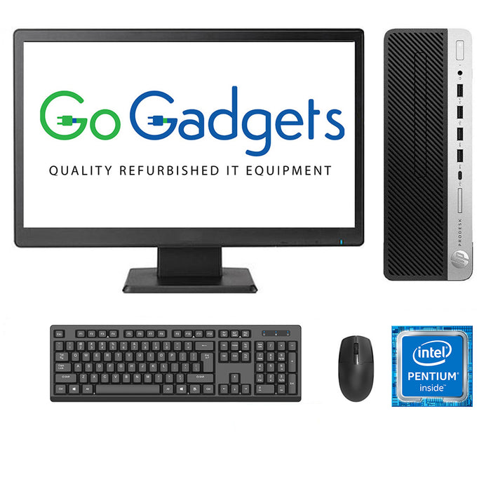 REFURBISHED - HP PRODESK 600 G3 SFF - PENTIUM G4400 6TH GEN - 8GB DDR4 - 500GB HDD - 19INCH - GENERIC - LCD - COMPUTER SET