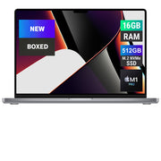 NEW - APPLE MACBOOK PRO 2021 A2485 - M1 PRO CHIP - 16GB RAM - 512GB NVME - SPACE GRAY - 16 INCH - LAPTOP