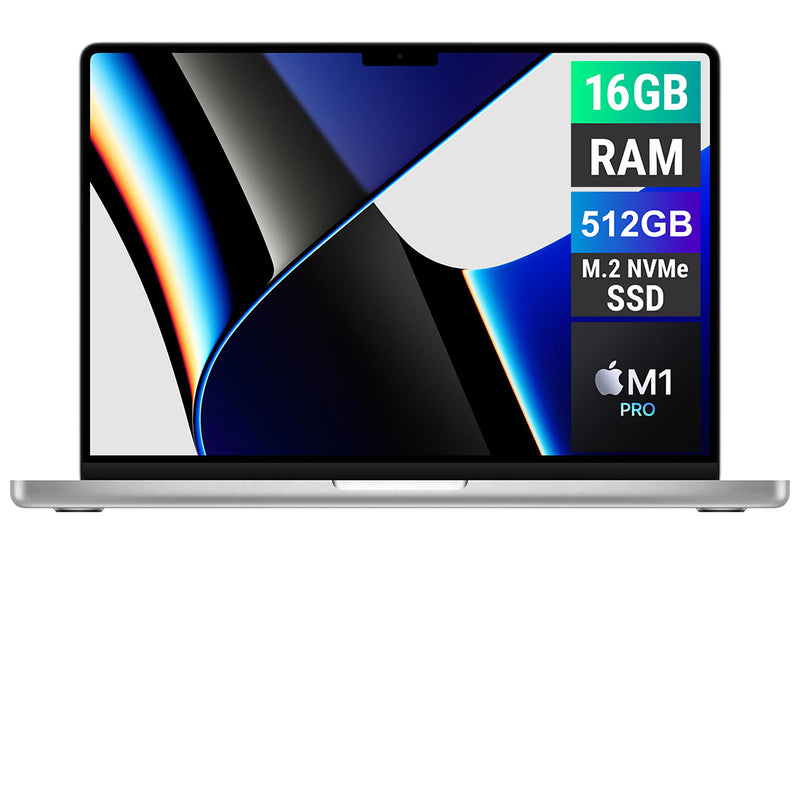 REFURBISHED - APPLE MACBOOK PRO 2021 A2485 - M1 PRO CHIP - 16GB RAM - 512GB NVME - SPACE GRAY - 16 INCH - LAPTOP