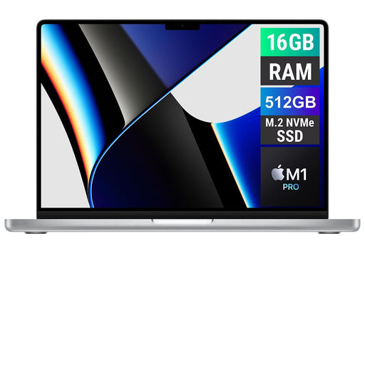 REFURBISHED - APPLE MACBOOK PRO 2021 A2485 - M1 PRO CHIP - 16GB RAM - 512GB NVME - SPACE GRAY - 16 INCH - LAPTOP