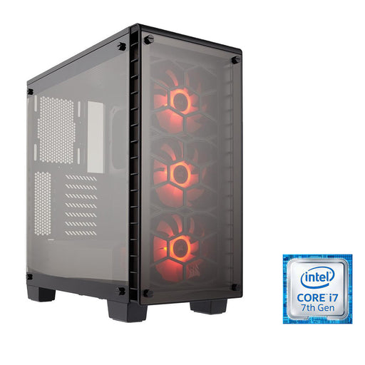 REFURBISHED - CORSAIR CRYSTAL 460X - I7 7700K - 32GB DDR4 - 256GB SSD - 11GB NVIDIA GEFORCE GTX 1080 Ti - COMPUTER