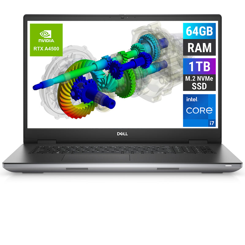 REFURBISHED - DELL PRECISION 7770 - I7 12TH GEN - 64GB DDR5 - 1TB NVME - NVIDIA RTX A4500 - 17.3 INCH - LAPTOP - AUTOCAD WORKSTATION