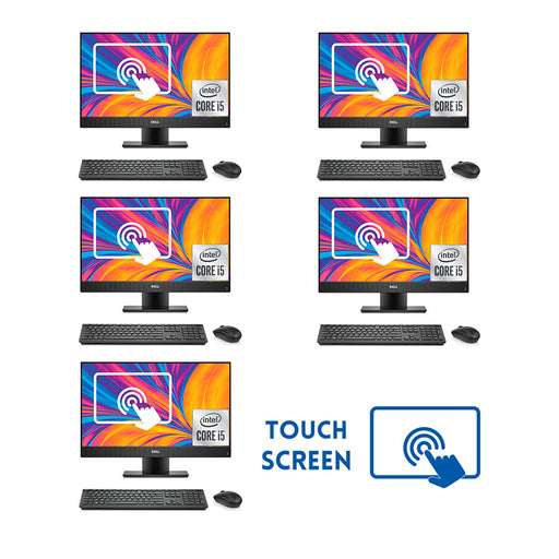 REFURBISHED - 5 X DELL OPTIPLEX 7480 - I5 10500 - 16GB DDR4 - 512GB SSD - 23.8 INCH - TOUCH SCREEN - ALL IN ONE