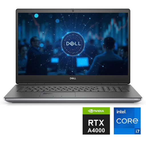 REFURBISHED - DELL PRECISION 7760 - I7 11850H - 11TH GEN - 64GB DDR4 - 1TB NVME SSD - NVIDIA RTX A4000 8GB GDDR6 - 17.3 INCH - LAPTOP - AUTOCAD WORKSTATION