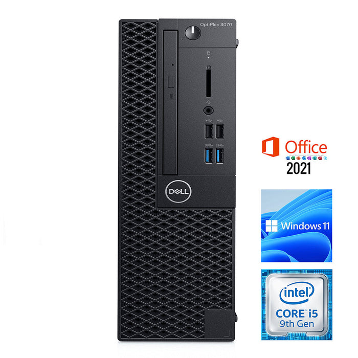 REFURBISHED - DELL OPTIPLEX 3070 SFF - I5 9500 - 8GB DDR4 - 256GB SSD - MS OFFICE 2021 - COMPUTER - B-GRADE