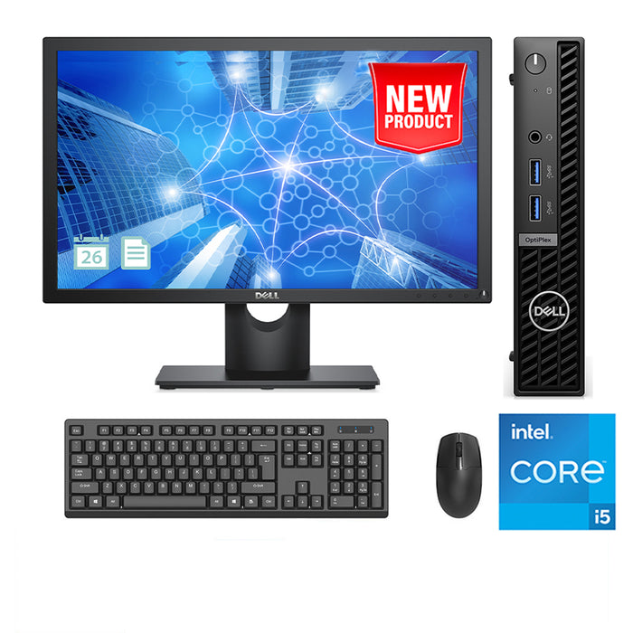 DELL OPTIPLEX MICRO 7010 MINI PC - I5 13500T - 13TH GEN - 16GB DDR4 - 512GB NVME SSD - 22INCH - DELL - LED - COMPUTER SET - NEW