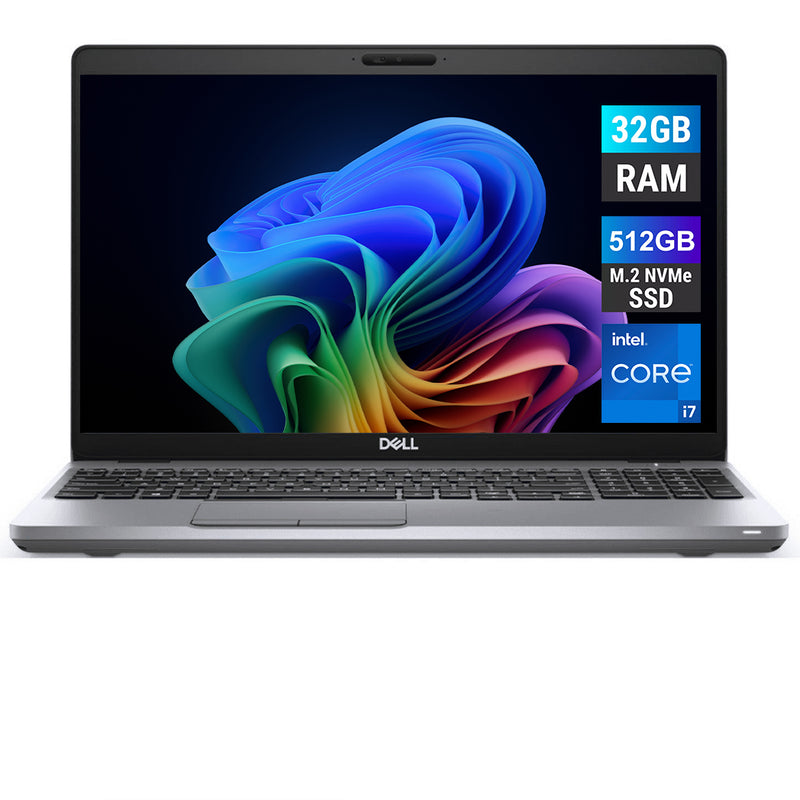 REFURBISHED - DELL LATITUDE 5511 - I7 10TH GEN - 32GB DDR4 - 512GB SSD - NVIDIA GEFORCE MX250 - 15.6 INCH - LAPTOP