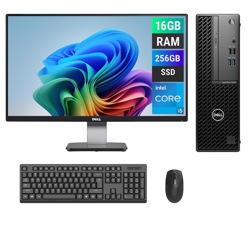 REFURBISHED - DELL OPTIPLEX 3000 SFF - I5 12TH GEN - 16GB DDR4 - 256GB SSD - DELL S2340LC - 23INCH - COMPUTER SET - Go Gadgets SA