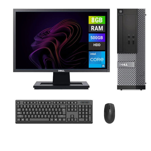REFURBISHED - DELL OPTIPLEX 3020 SFF - I5 4TH GEN - 8GB DDR3 - 500GB HDD - 19INCH - DELL - E1911 - LCD - COMPUTER SET