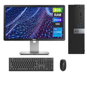REFURBISHED - DELL OPTIPLEX 3040 SFF - I5 6TH GEN - 8GB DDR3 - 250GB SSD - 23INCH - DELL - P2314H - LCD - COMPUTER SET