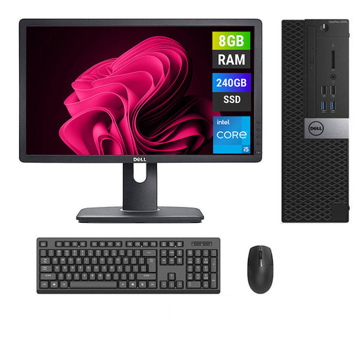 REFURBISHED - DELL OPTIPLEX 3040 SFF - I5 6TH GEN - 8GB DDR3 - 240GB SSD - 23INCH - DELL - U2312 - LCD - COMPUTER SET