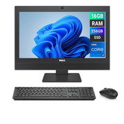 REFURBISHED - DELL OPTIPLEX 3050 - I7 7TH GEN - 16GB DDR4 - 256GB NVME - 19.5 INCH - ALL IN ONE