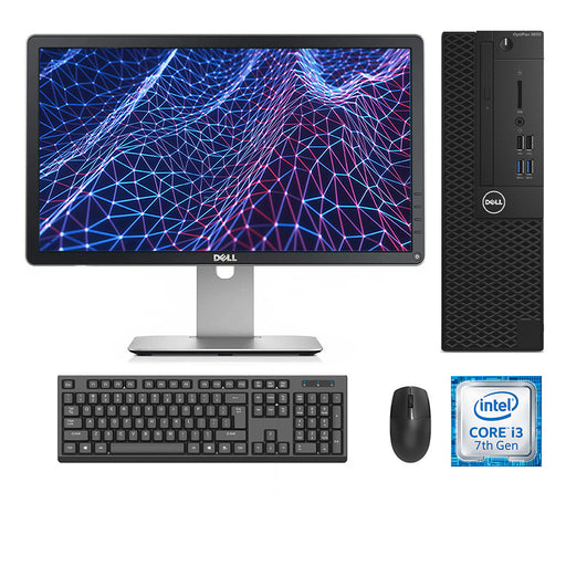 REFURBISHED - DELL OPTIPLEX 3050 SFF - I3 7100 - 8GB DDR4 - 256GB SSD - 23INCH - DELL - P2314H - LCD - COMPUTER SET