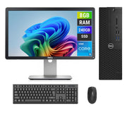 REFURBISHED - DELL OPTIPLEX 3050 SFF - I5 7TH GEN - 8GB DDR4 - 240GB SSD - 23INCH - DELL - P2314H - LCD - COMPUTER SET - Go Gadgets SA