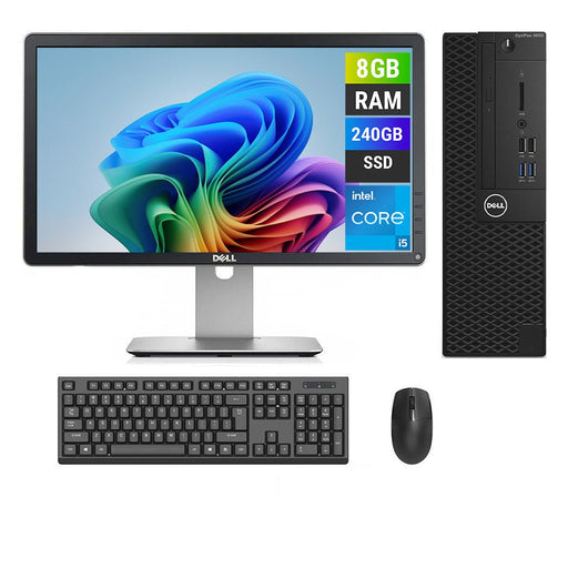 REFURBISHED - DELL OPTIPLEX 3050 SFF - I5 7TH GEN - 8GB DDR4 - 240GB SSD - 23INCH - DELL - P2314H - LCD - COMPUTER SET - Go Gadgets SA