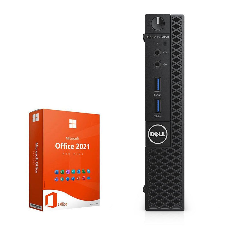 REFURBISHED - DELL OPTIPLEX 3050 MINI PC - I5 7TH GEN - 16GB DDR4 - 256GB SSD - MS OFFICE 2021 - COMPUTER