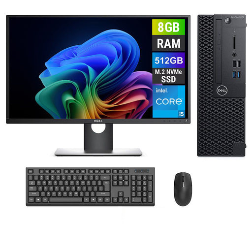 REFURBISHED - DELL OPTIPLEX 3070 SFF - I5 9TH GEN - 8GB DDR4 - 512GB NVME - 23INCH - DELL - P2317H - LED - COMPUTER SET