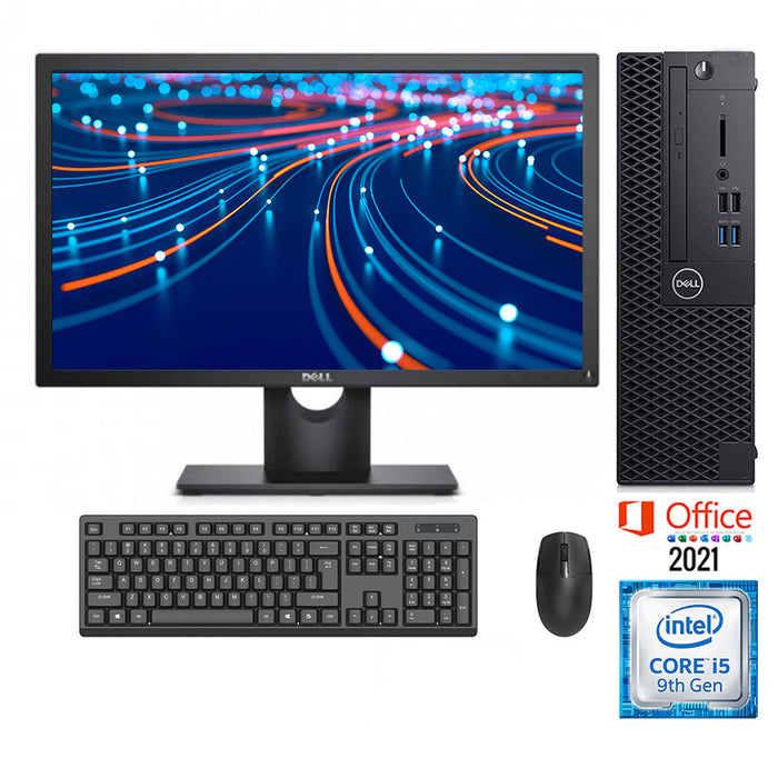 REFURBISHED - DELL OPTIPLEX 3060 SFF - I5 8400 - 8GB DDR4 - 256GB SSD - 19INCH - DELL - E1916HE - LED - MS OFFICE 2021 - COMPUTER SET - B-GRADE