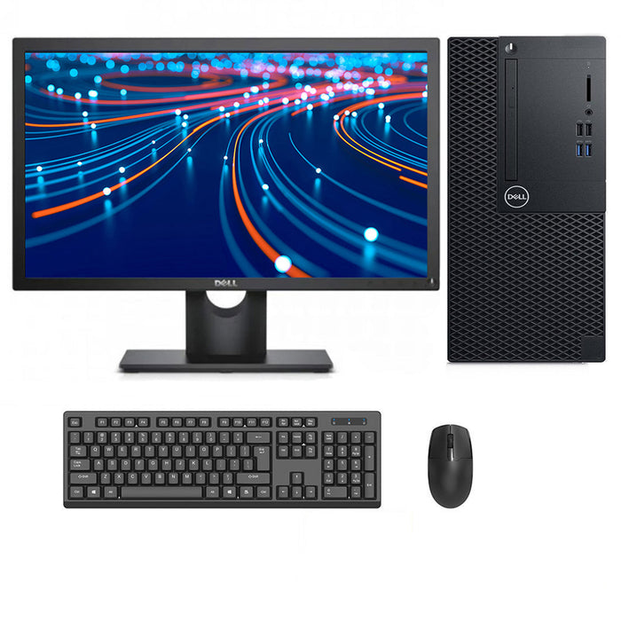 REFURBISHED - DELL OPTIPLEX 3060 MINI TOWER - I5 8400 - 8GB DDR4 - 256GB SSD - 19INCH - DELL - E1916HE - LED - MS OFFICE 2021 - COMPUTER SET