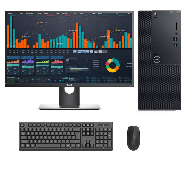 REFURBISHED - DELL OPTIPLEX 3070 MINI TOWER - I7 8700 - 16GB - 256GB SSD - 23INCH - DELL - P2317H - LCD - COMPUTER SET