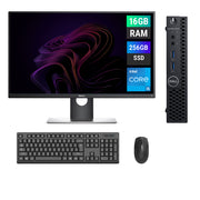 REFURBISHED - DELL OPTIPLEX 3070 MINI PC - I5 9TH GEN - 16GB DDR4 - 256GB NVME - 23INCH - DELL - P2317H - LCD - COMPUTER SET