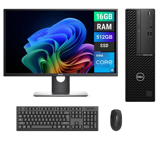 REFURBISHED - DELL OPTIPLEX 3090 SFF - I5 10TH GEN - 16GB DDR4 - 512GB SSD - 23 INCH - DELL- P2317H - LED - COMPUTER SET