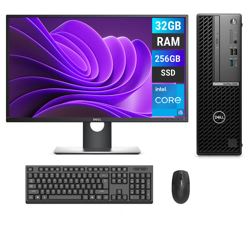 REFURBISHED - DELL OPTIPLEX 5000 SFF - I5 12TH GEN - 32GB DDR4 - 256GB NVME - 23INCH - DELL - P2317H - LED - COMPUTER SET