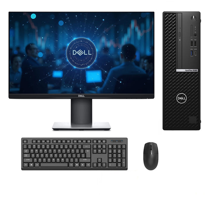 REFURBISHED - DELL OPTIPLEX 5080 SFF - I5 10500 - 10TH GEN - 16GB DDR4 - 256GB NVME SSD - 23 INCH - DELL- P2319H - LED - COMPUTER SET