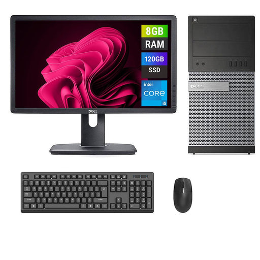 REFURBISHED - DELL OPTIPLEX 7020 MINI TOWER - I5 4TH GEN - 8GB DDR3 - 120GB SSD - 19INCH - DELL - COMPUTER SET