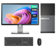 REFURBISHED - DELL OPTIPLEX 9020 MINI TOWER - I7 4TH GEN - 16GB DDR3 - 256GB SSD - 23INCH - DELL - P2314H - COMPUTER SET
