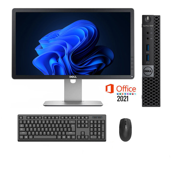 REFURBISHED - DELL OPTIPLEX 7040 MINI PC - I5 6500T - 16GB DDR4 - 256GB SSD - 23INCH - DELL - P2314H - LCD - COMPUTER SET