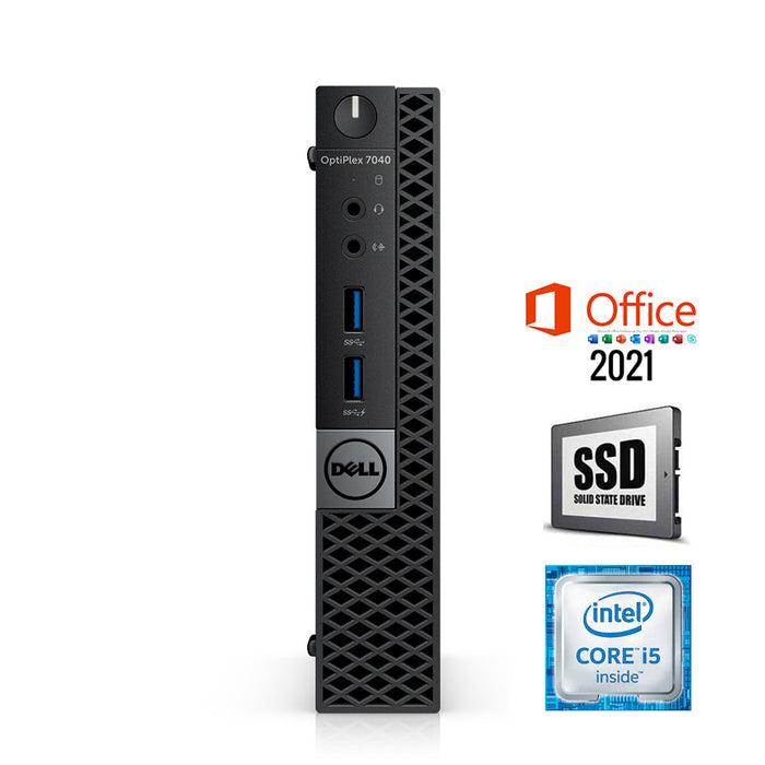 REFURBISHED - DELL OPTIPLEX 7040 MINI PC - I5 6500T - 8GB DDR4 -  256GB M.2 SSD - COMPUTER - MS OFFICE 2021 - B-GRADE