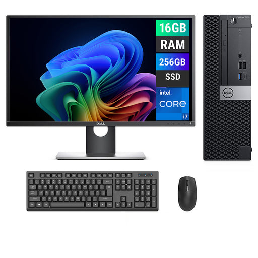 REFURBISHED - DELL OPTIPLEX 7070 SFF - I7 9TH GEN - 16GB DDR4 - 256GB SSD - 23INCH - DELL - P2317H - COMPUTER SET