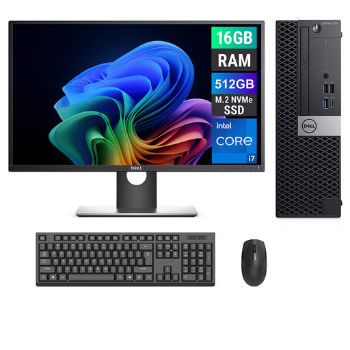 REFURBISHED - DELL OPTIPLEX 7070 SFF - I7 9TH GEN - 16GB DDR4 - 512GB NVME - 23INCH - DELL - P2317H - COMPUTER SET