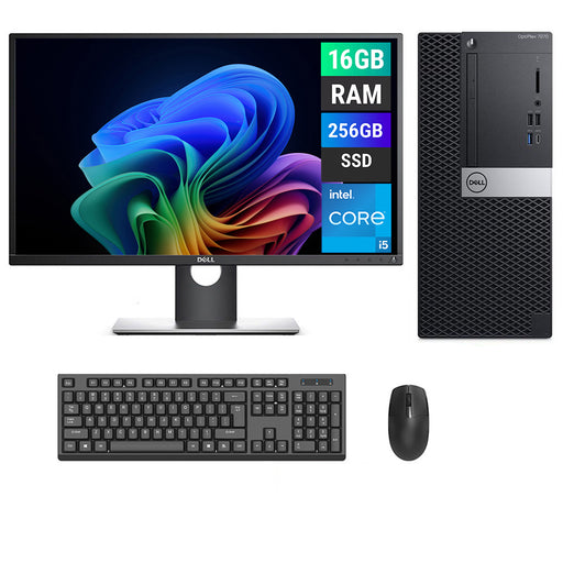 REFURBISHED - DELL OPTIPLEX 7070 MINI TOWER - I7 9TH GEN - 16GB DDR4 - 256GB NVME - 23INCH - DELL - P2317H - COMPUTER SET