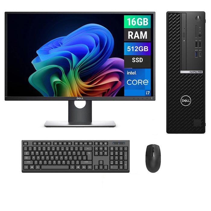 REFURBISHED - DELL OPTIPLEX 7090 SFF - I7 10TH GEN - 16GB DDR4 - 512GB SSD - 23 INCH - DELL- P2317H - LED - COMPUTER SET