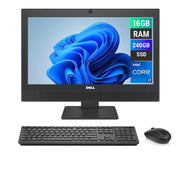 REFURBISHED - DELL OPTIPLEX 3050 - I7 7TH GEN - 16GB DDR4 - 240GB SSD - 19.5 INCH - ALL IN ONE