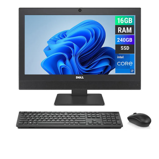 REFURBISHED - DELL OPTIPLEX 3240 - I7 6TH GEN - 16GB DDR4 - 240GB SSD - 21.5 INCH - ALL IN ONE